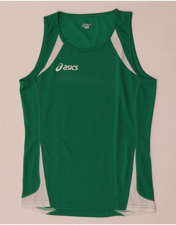 Top cu vestă grafică Asics pentru bărbați, mic, verde, colorblock