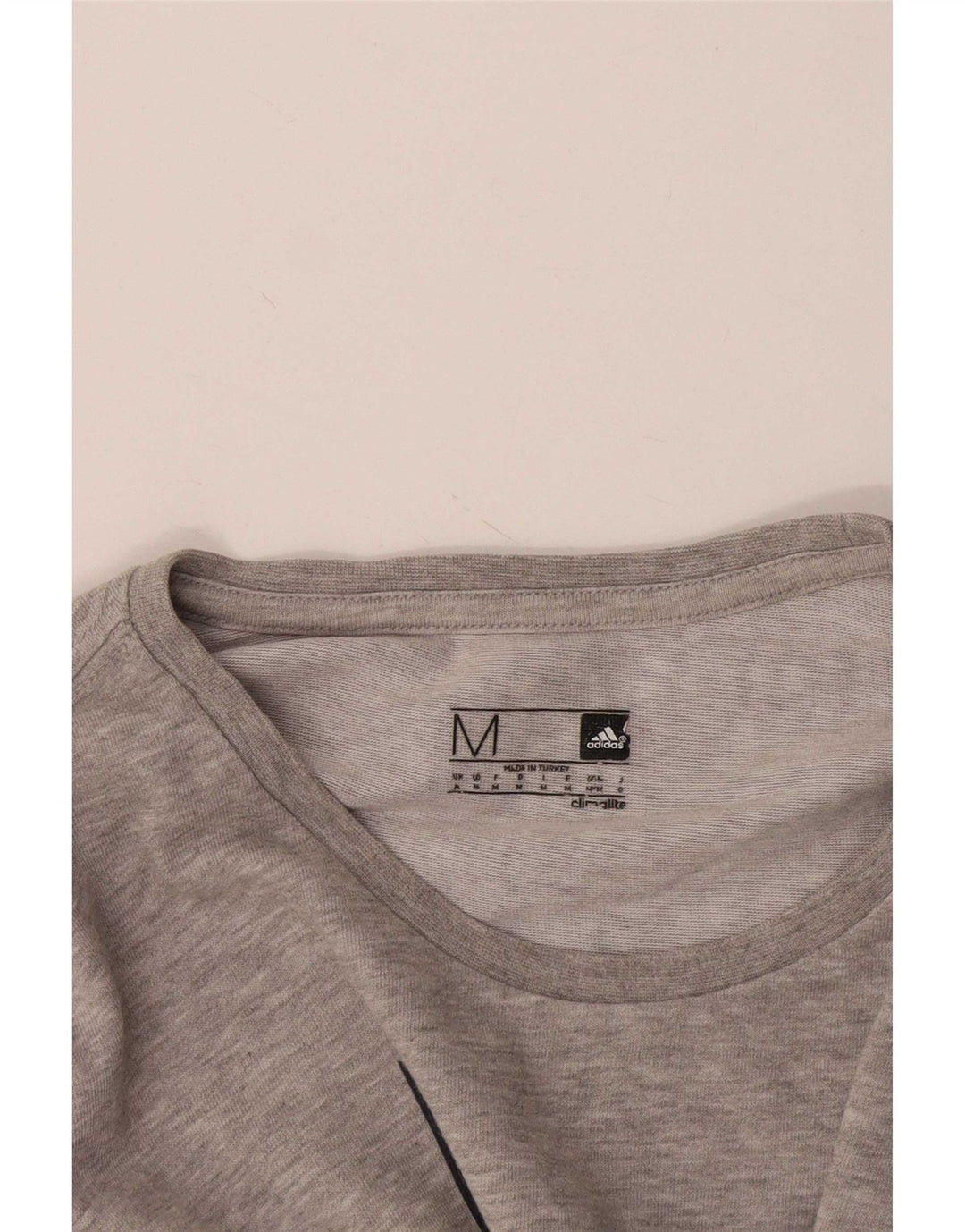 Adidas Mens Climalite Graphic T-Shirt Top Medium Grey Flecked