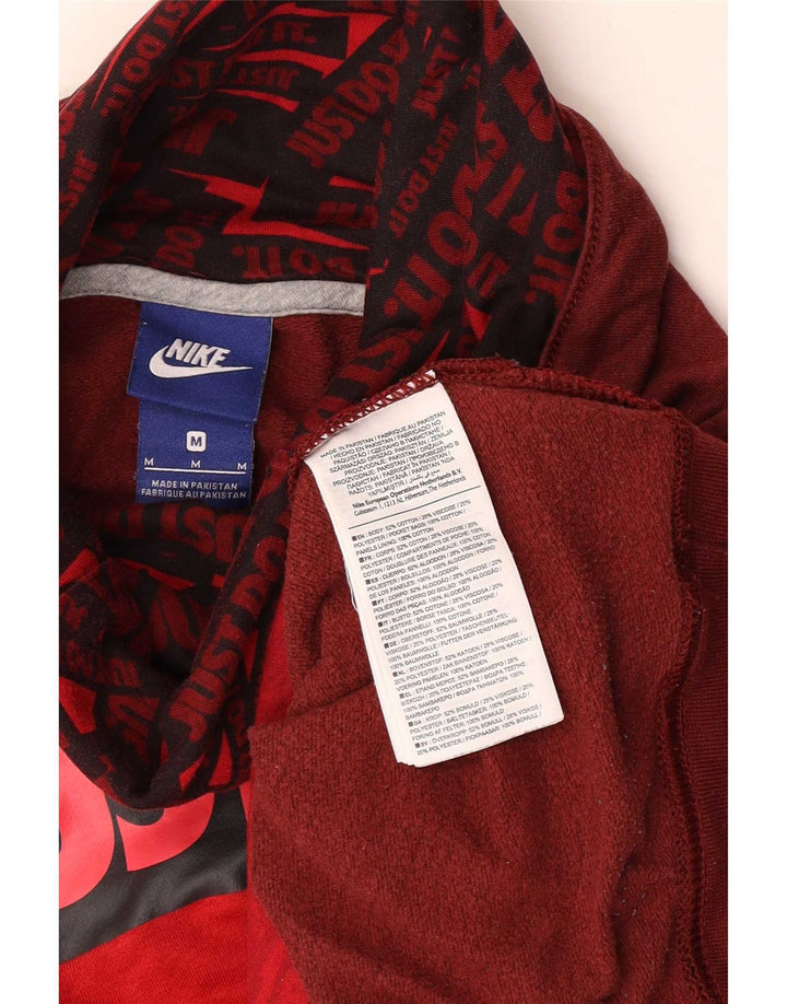 Pulover Nike pentru damă cu grafică, UK 14, roșu mediu, bumbac color bloc