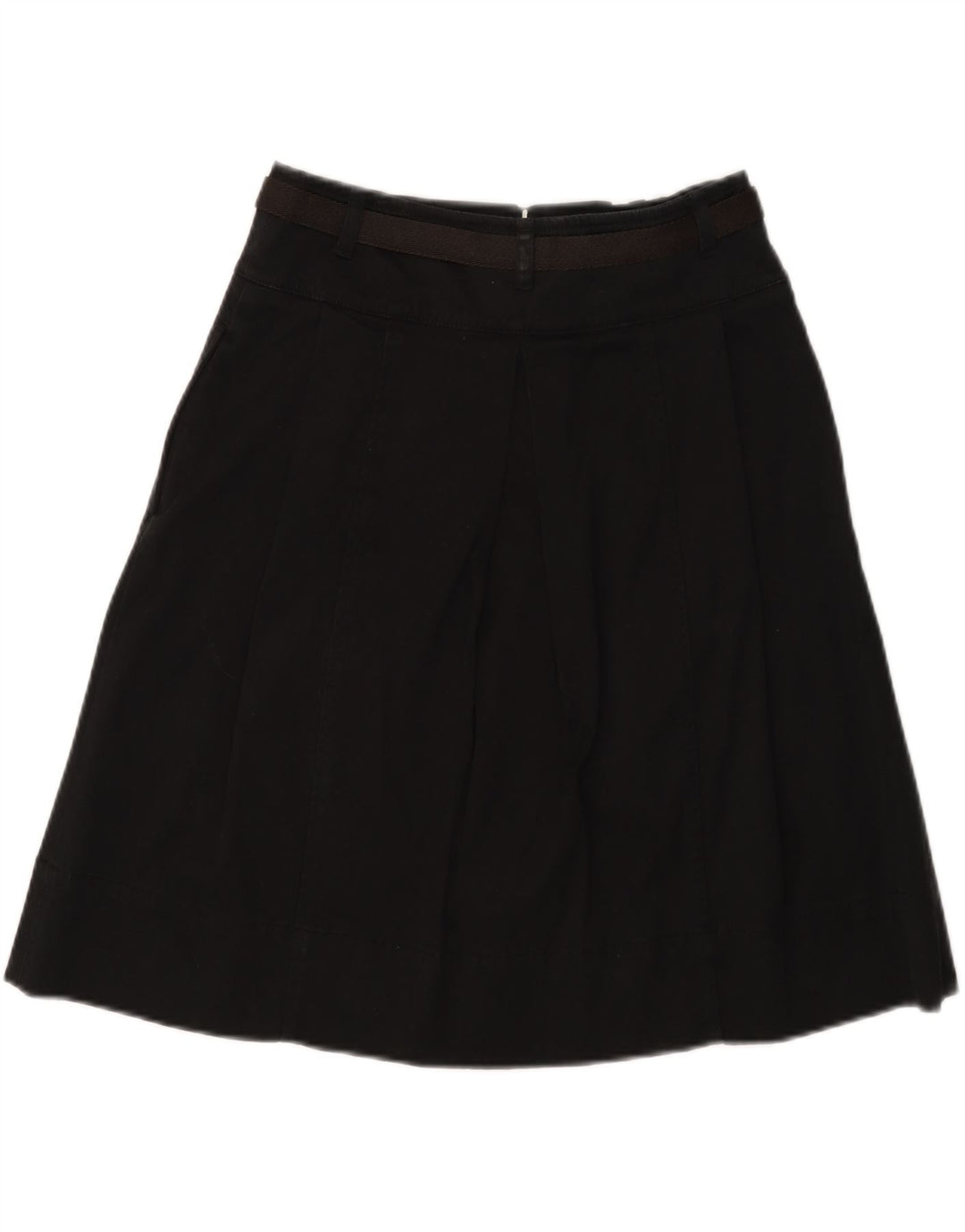 HENRY COTTONS Womens A-Line Skirt IT 42 Medium W28  Black Cotton