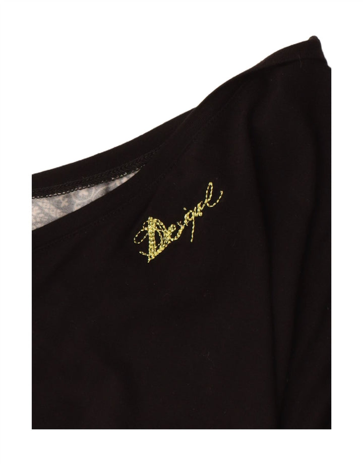 DESIGUAL Tricou grafic pentru femei Top UK 14 Medium Black Floral