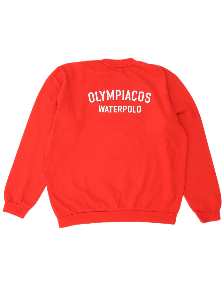 Hanorac grafic pentru bărbați Adidas Jumper mare, roșu, bumbac