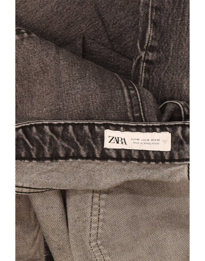 Blugi drepți pentru femei Zara EU 42 Large W32 L35 Bumbac gri