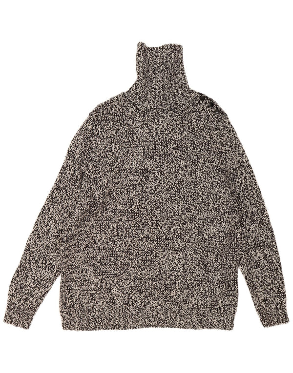 Pulover Chaps pentru femei cu gât rulat, UK 18 XL, bumbac cu pete negru