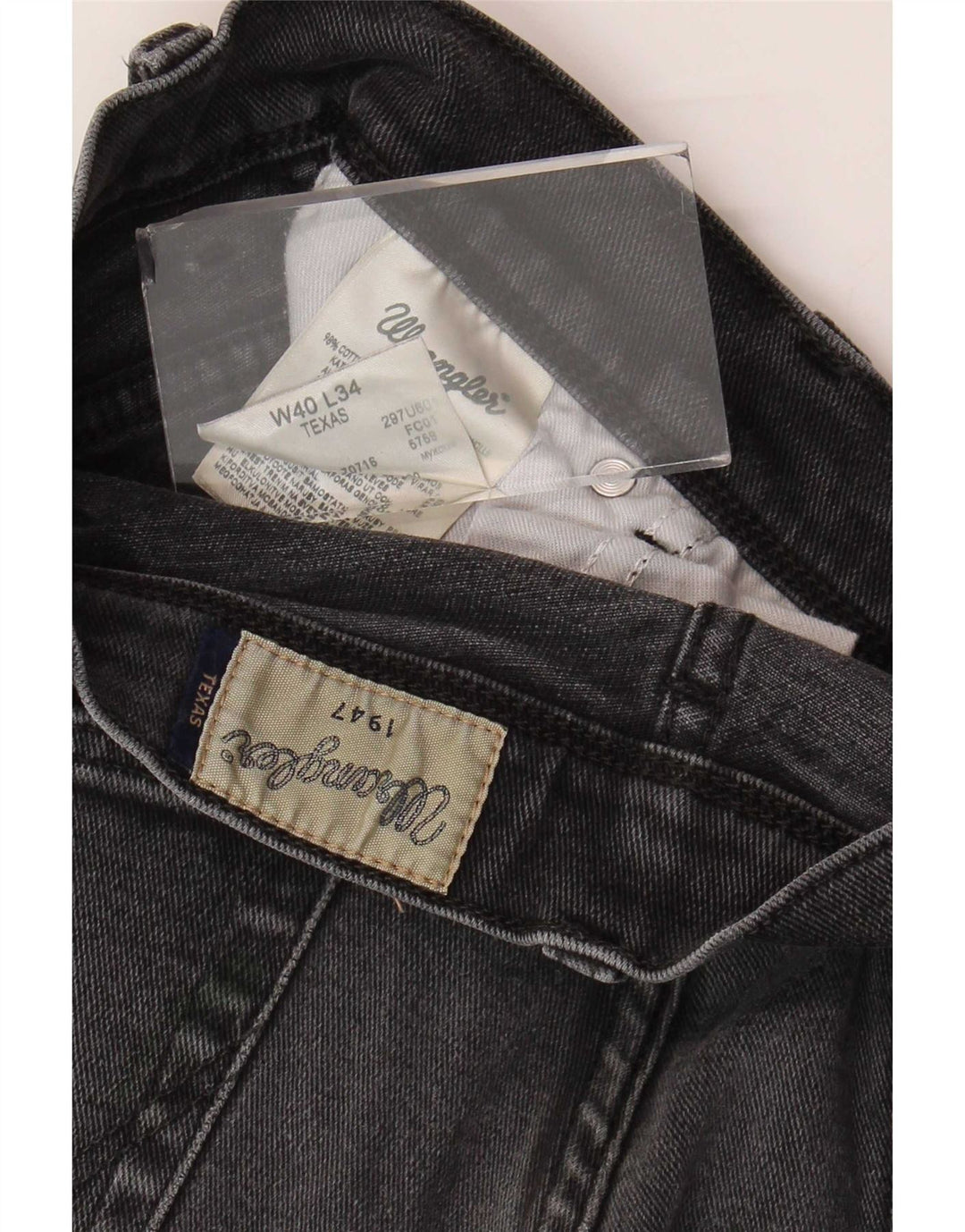 Blugi drepte pentru bărbați Wrangler Texas W40 L34 bumbac gri