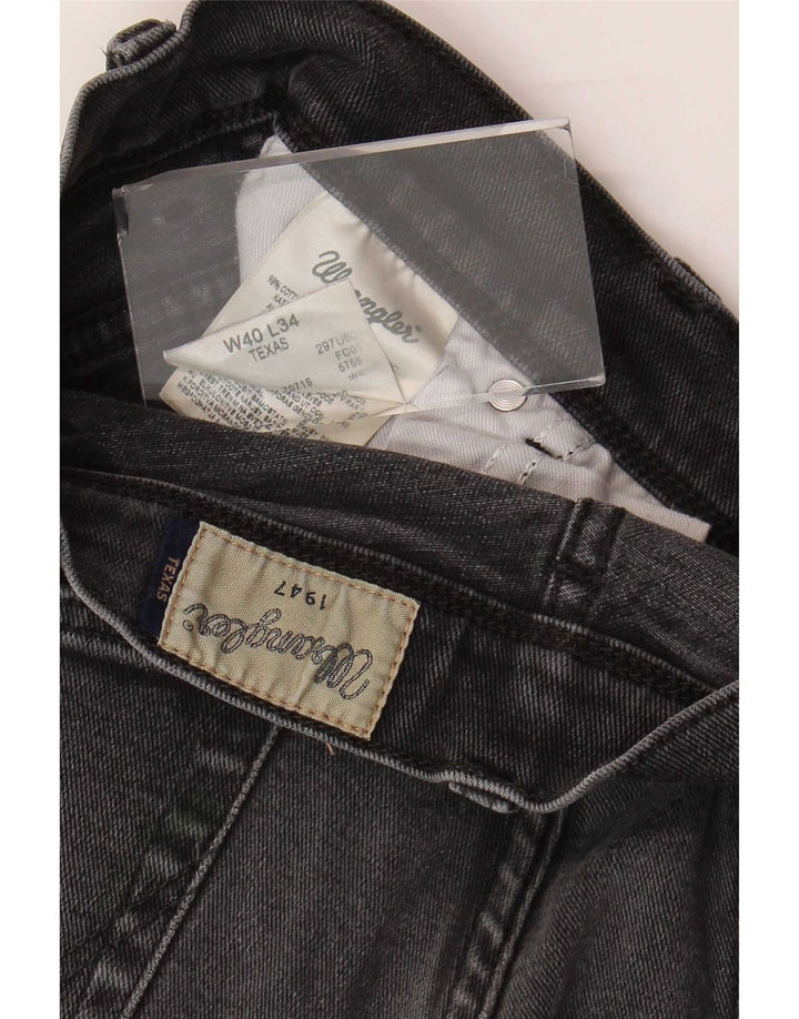 Blugi drepte pentru bărbați Wrangler Texas W40 L34 bumbac gri