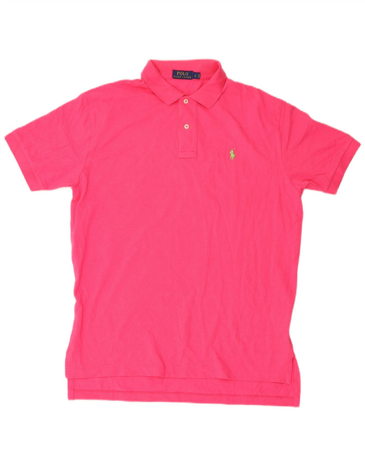 Cămașă Polo Ralph Lauren bărbătească mare bumbac roz