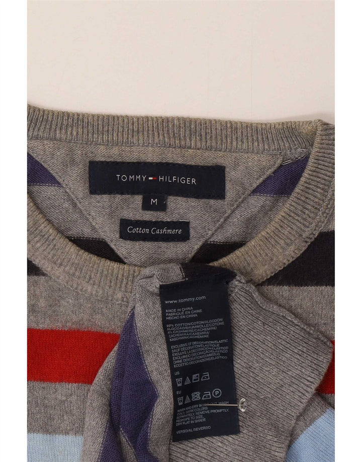 Pulover Tommy Hilfiger pentru bărbați, cu decolteu, în dungi medii, multicolore