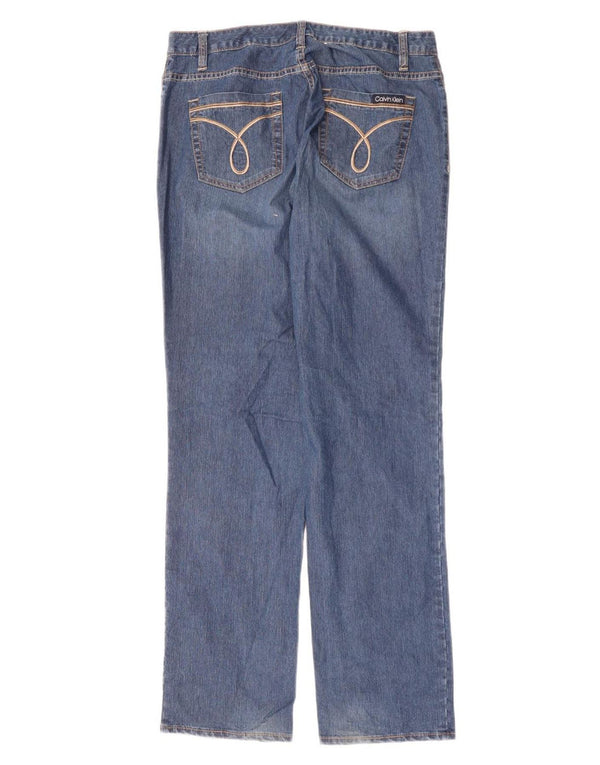 CALVIN KLEIN Blugi skinny cu talie înaltă pentru femei US 12 Large W34 L32 Blue