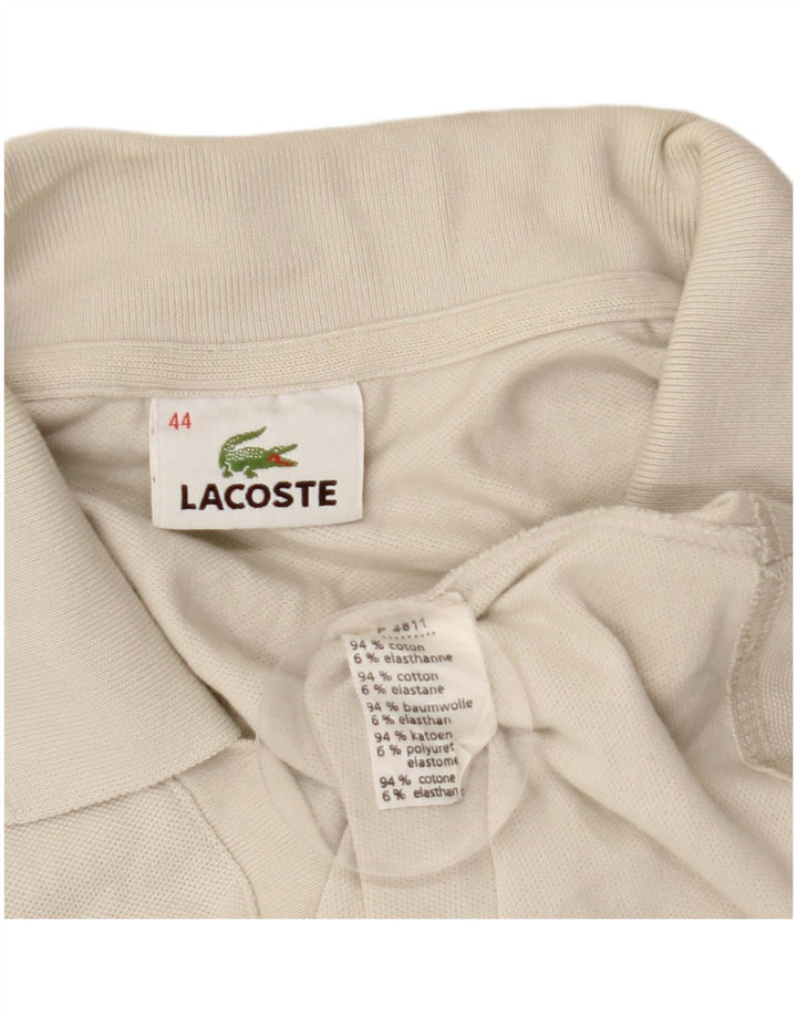 Tricou polo fără mâneci pentru femei LACOSTE Mărimea 44 Bumbac alb mare