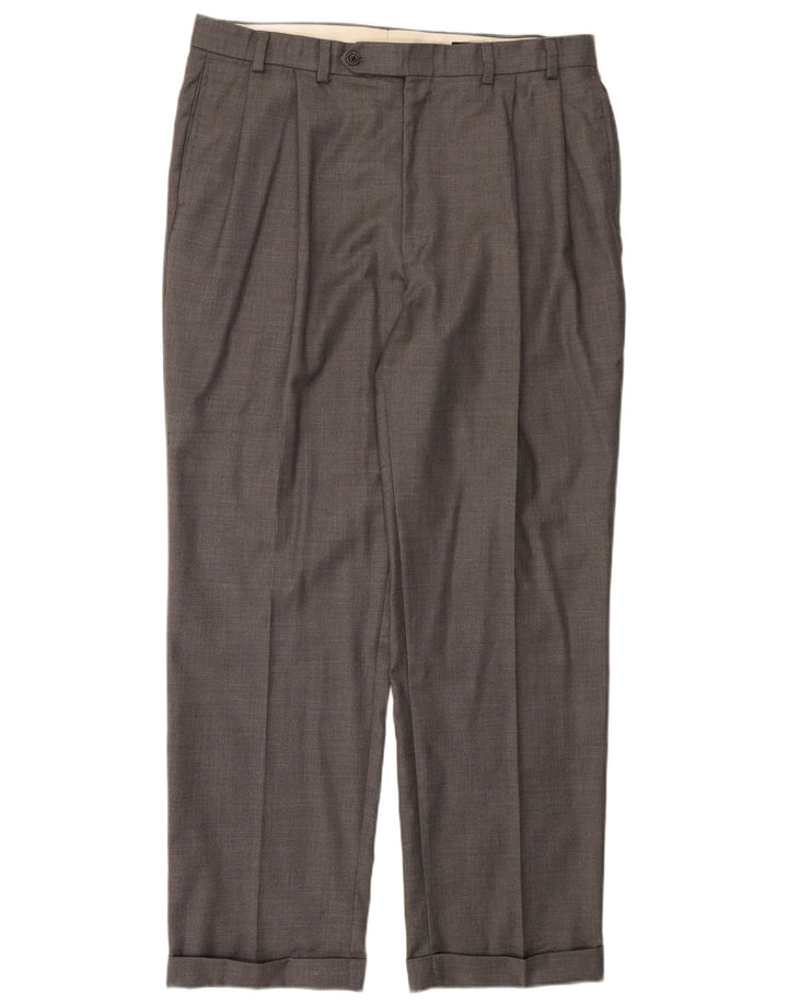Pantaloni de costum pentru bărbați NAUTICA L38 L32 Lână gri