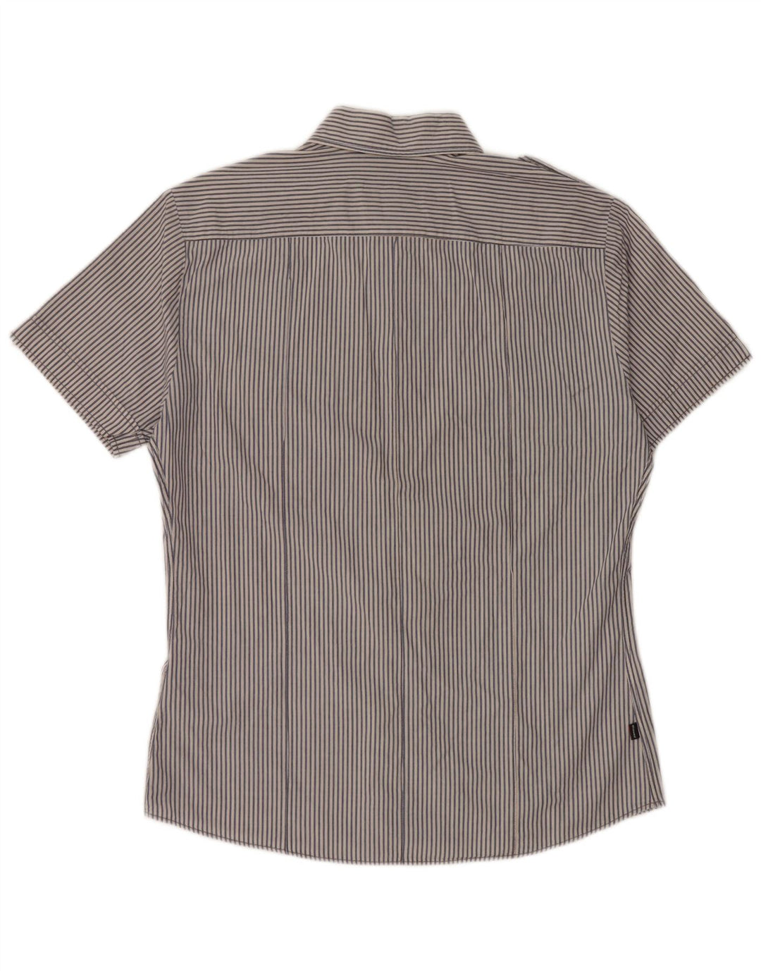 Cămașă militară cu mânecă scurtă pentru bărbați BLAUER, bumbac cu dungi albastre