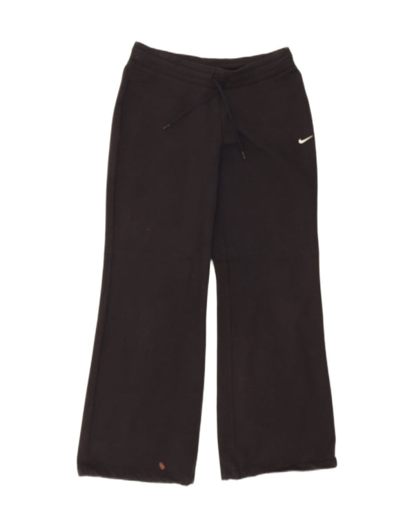 Nike Womens Dri Fit Flare Tracksuit Trousers UK 8/10 Small Black Cotton
