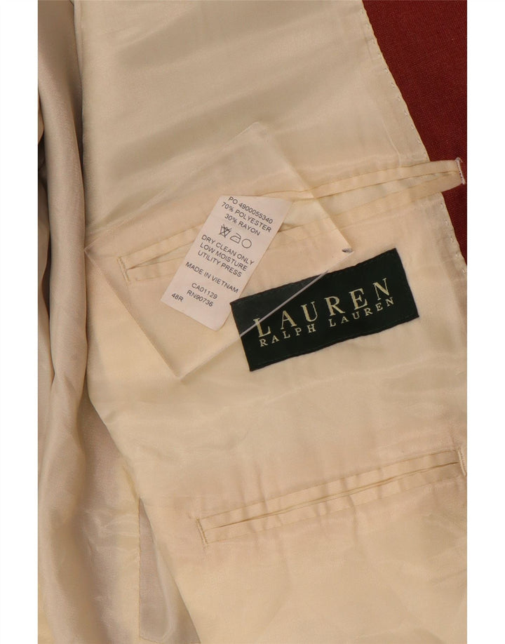 Jachetă pentru bărbați Ralph Lauren cu 2 nasturi, UK 48 3XL, poliester roșu
