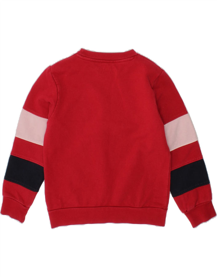 KAPPA Boys Graphic Sweatshirt Jumper 2-3 Years Red Colourblock Cotton Vintage Kappa and Second-Hand Kappa from Messina Hembry 