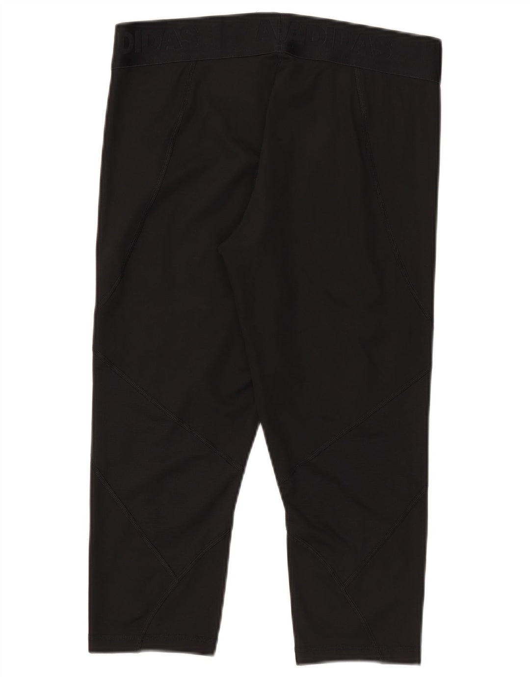 Leggings Capri Adidas pentru femei Tech Fit Marea Britanie 16/18 Poliester negru mare