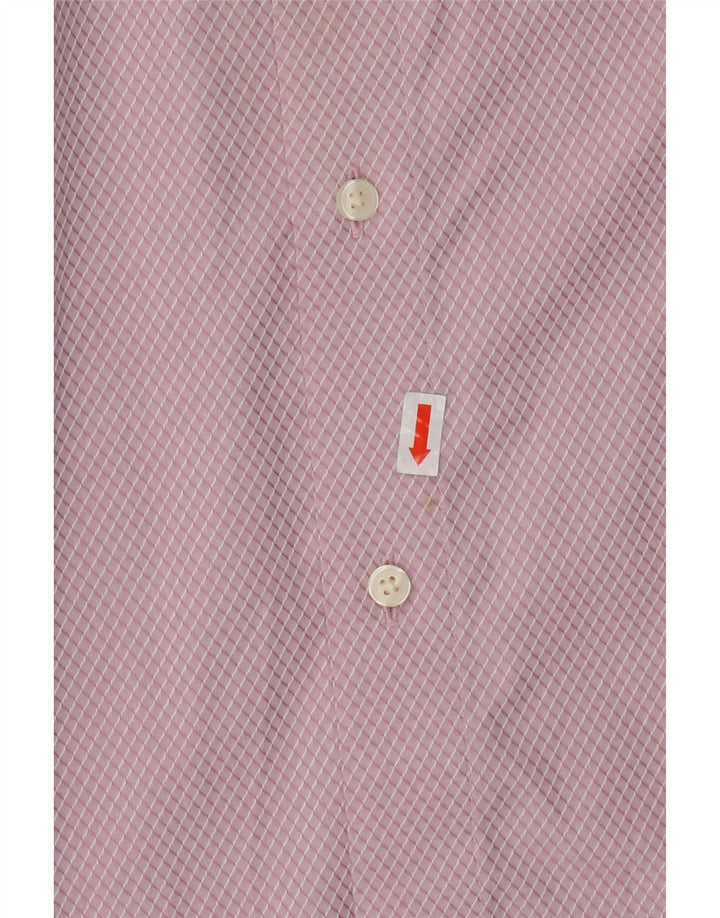 Cămașă pentru bărbați Ted Baker, mărime 4, mare, roz Argyle/Diamond Bumbac