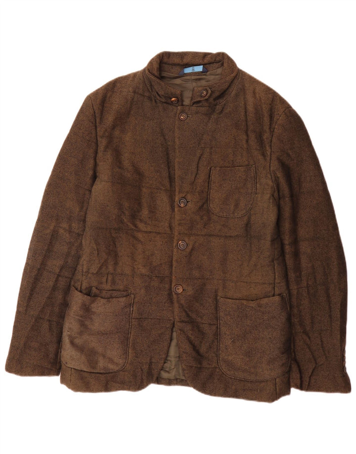 Jachetă căptușită pentru bărbați Massimo Dutti EU 48, bumbac cu pete maro mediu