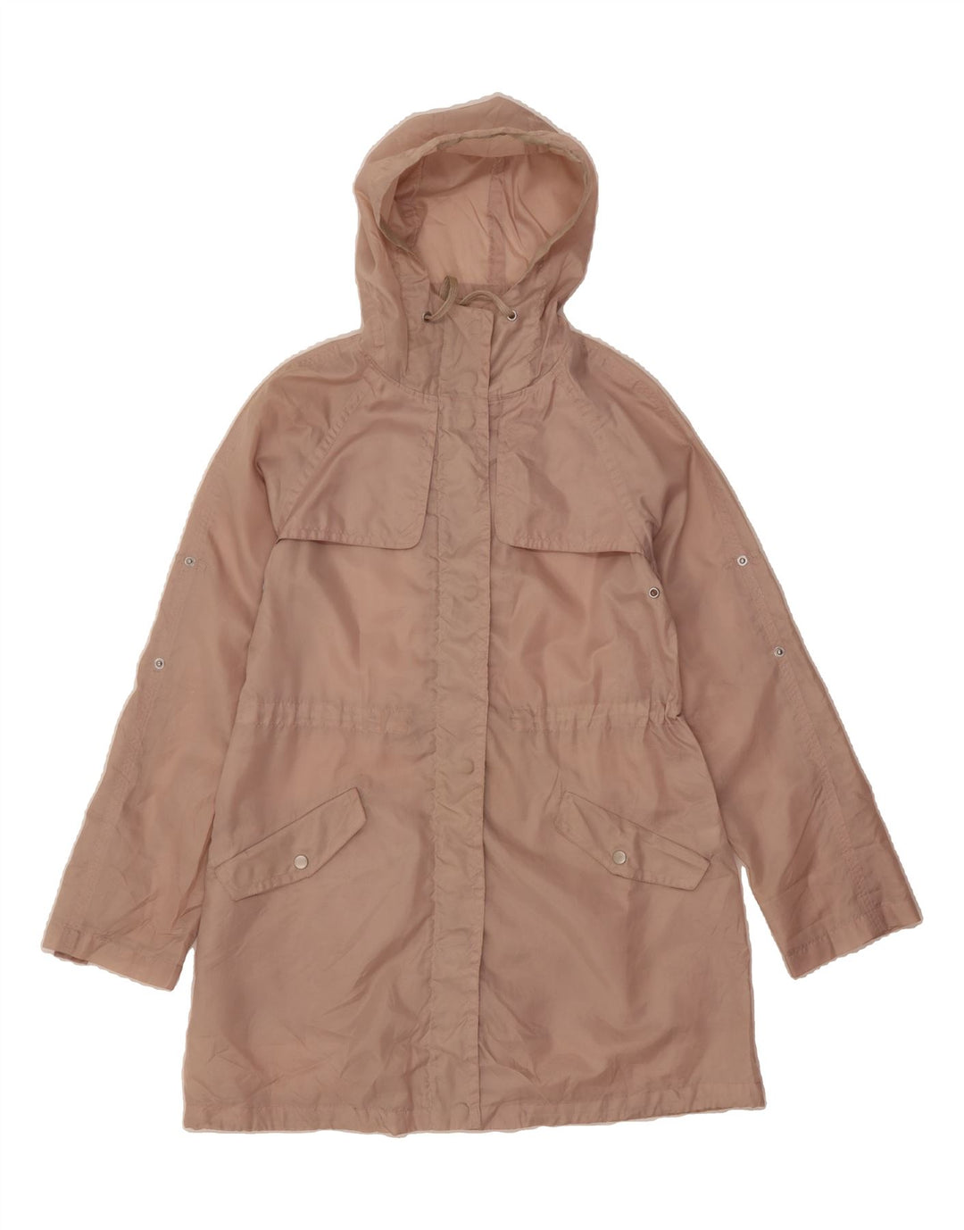 TOPSHOP Womens Hooded Overcoat UK 6 XS Pink Polyester Vintage Topshop and Second-Hand Topshop from Messina Hembry 