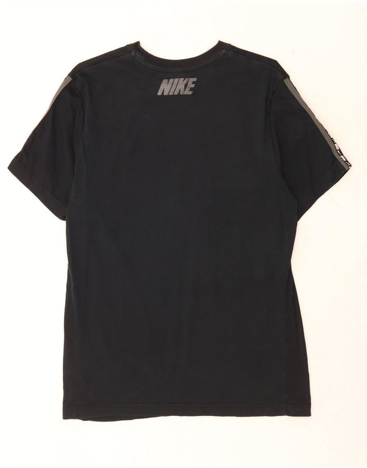 Tricou grafic Nike pentru bărbați Top mediu negru bumbac