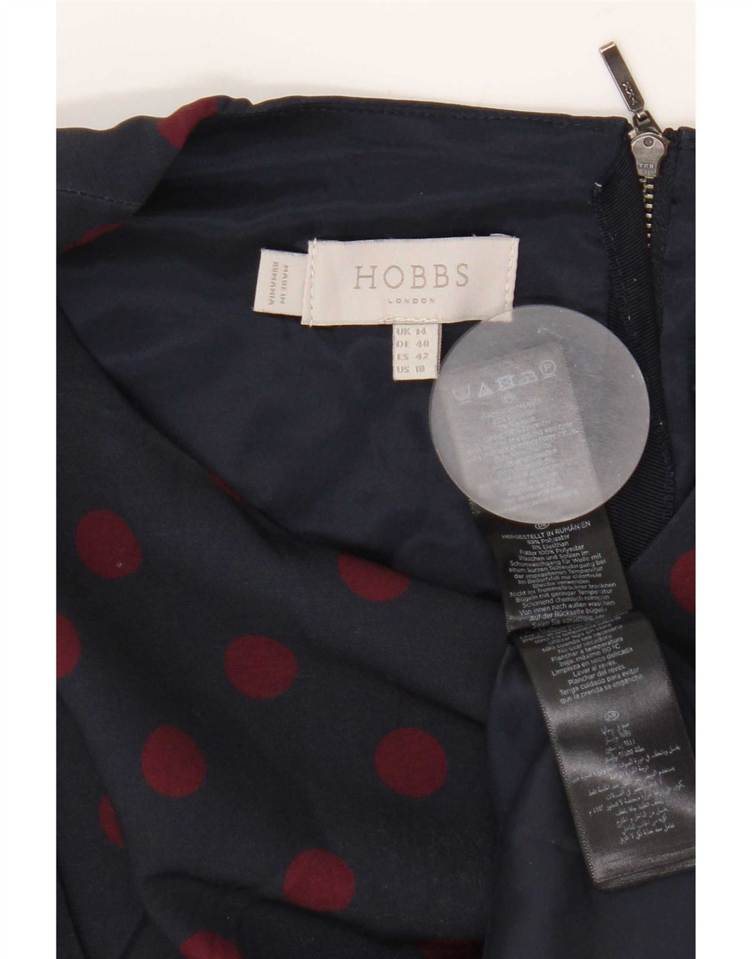 Rochie Hobbs pentru femei UK 14 Medium Bleumarin Poliester cu pete