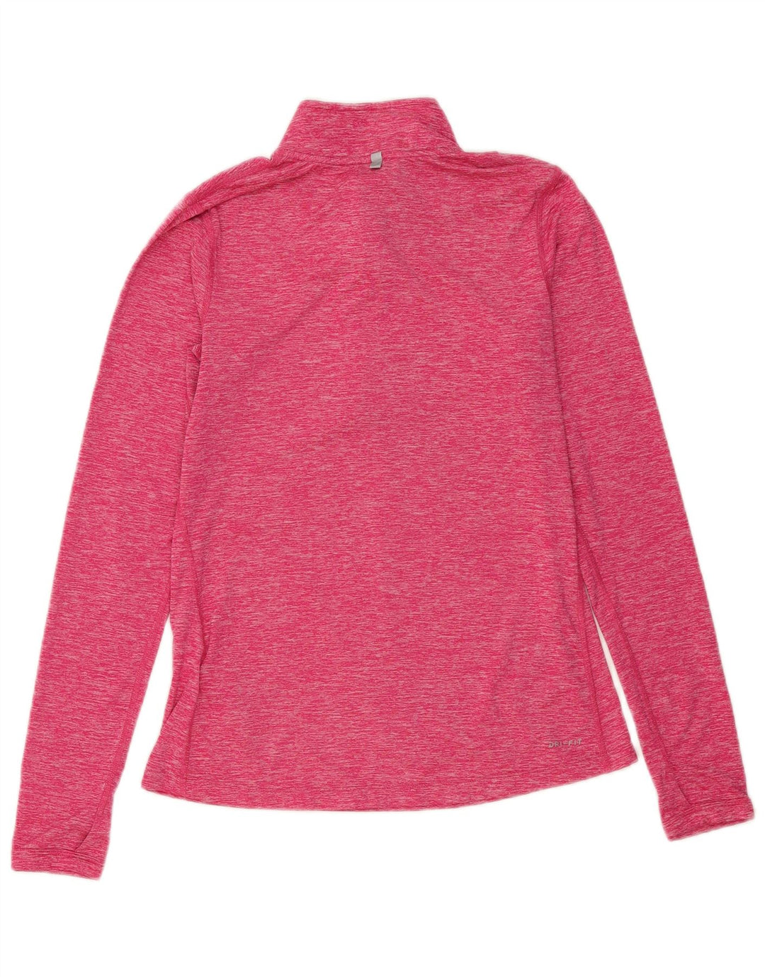Top de trening Nike pentru femei, cu fermoar și gât, poliester roz, 10 UK
