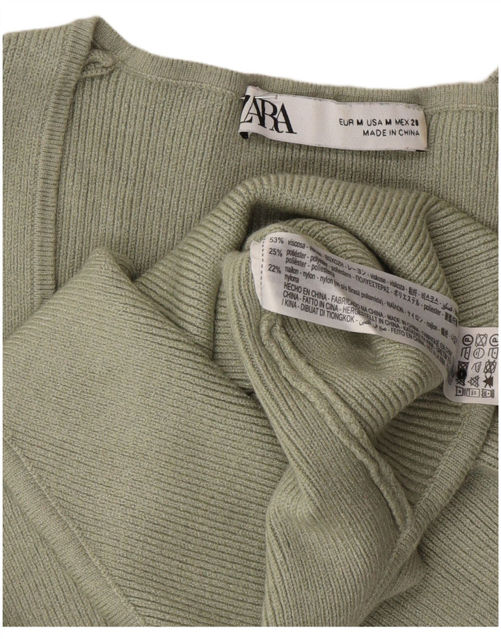 Body cu mânecă lungă pentru femei Zara UK 8 Small Khaki Viscose
