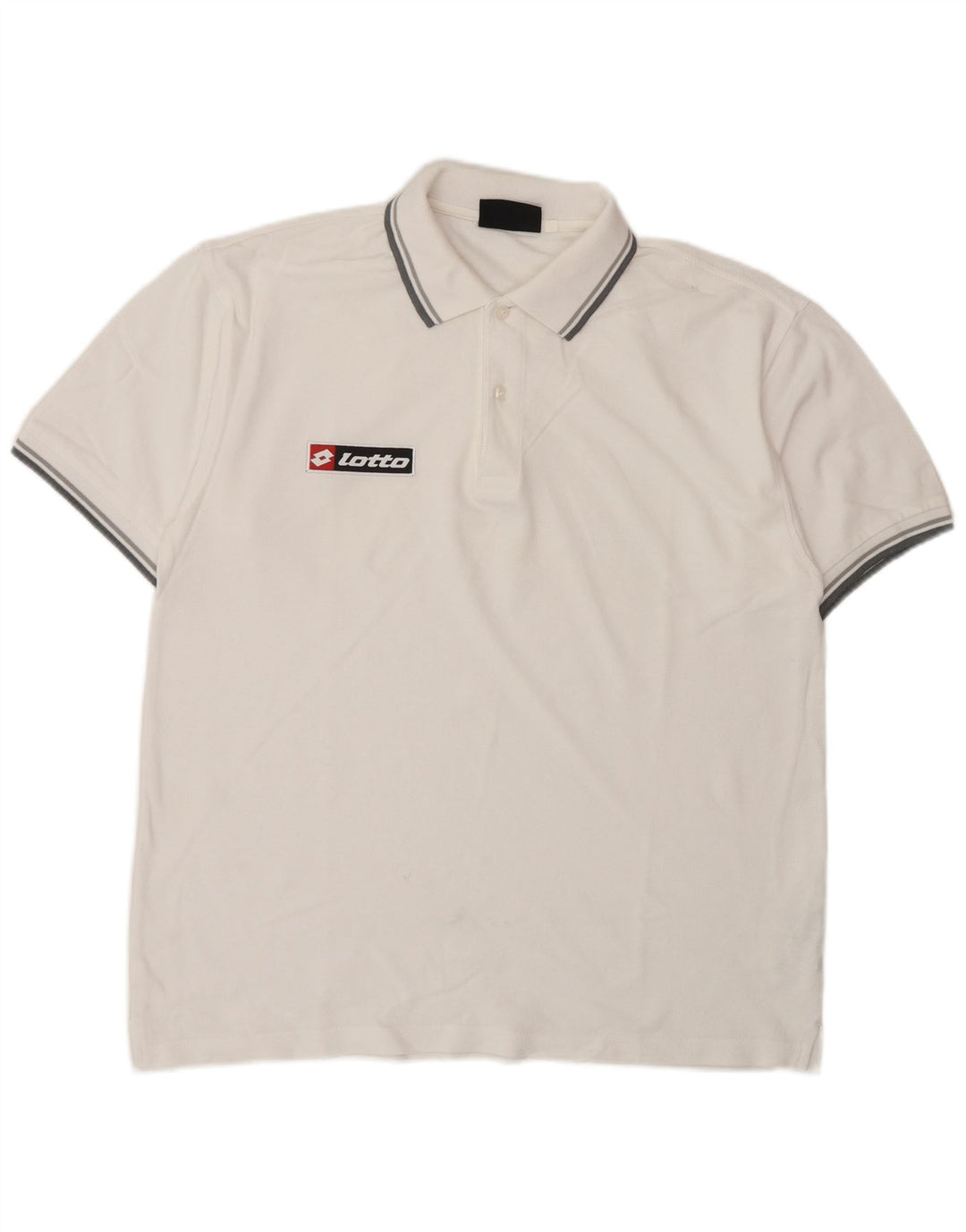 Tricou polo pentru bărbați Lotto, mare, alb, din bumbac