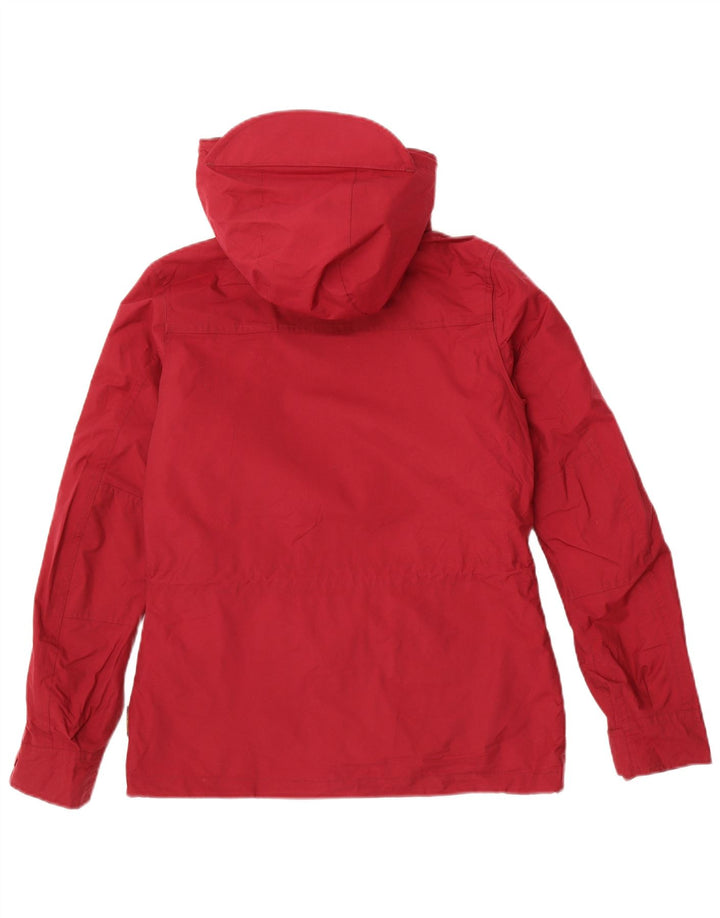 JACK WOLFSKIN Womens Hooded Windbreaker Jacket UK 6 XS Red Polyamide