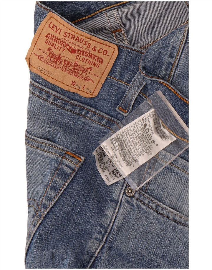 Blugi drepti pentru bărbați Levi's W34 L28 Bumbac albastru