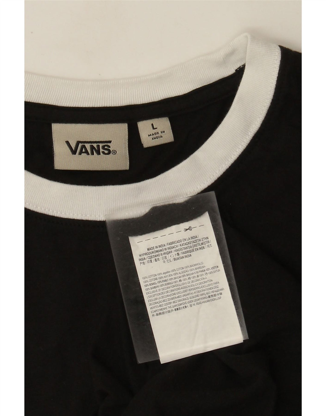 Tricou grafic Vans pentru bărbați Top mare, negru, geometric din bumbac