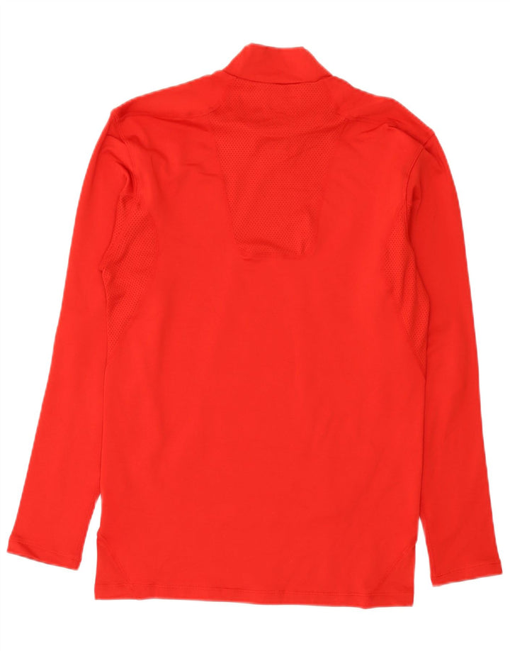 Nike pentru bărbați Dri Fit Top cu mânecă lungă din poliester roșu mare