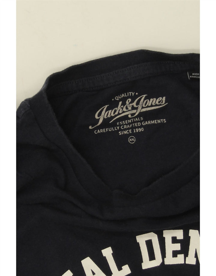Tricou grafic Jack & Jones pentru bărbați Top 2XL bleumarin