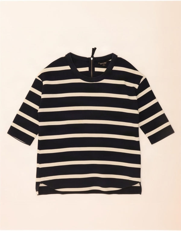 Bluză supradimensionată Massimo Dutti pentru femei UK 6 XS bleumarin cu dungi