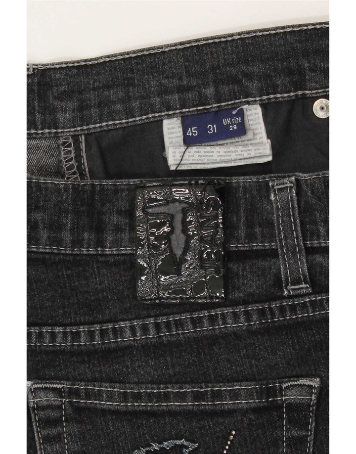 Blugi drepti pentru femei Trussardi W29 L31 bumbac gri