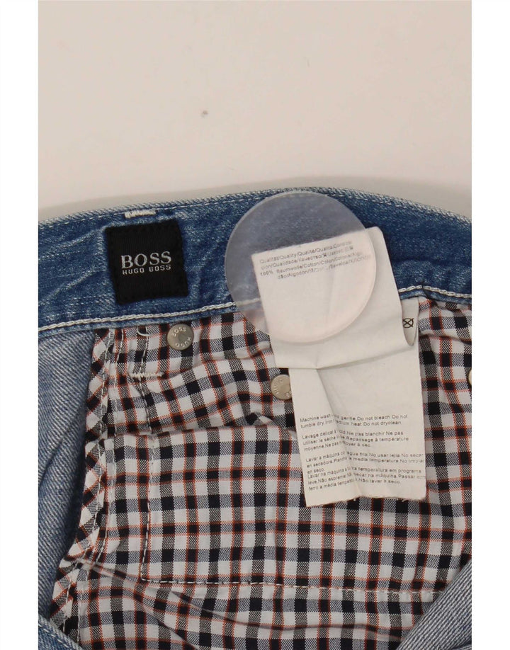 Blugi drepti pentru bărbați Hugo Boss W38 L34 Bumbac albastru