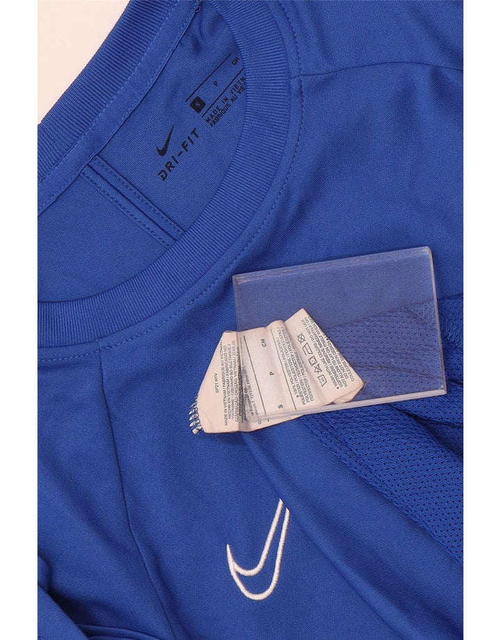Tricou NIKE Dri Fit pentru bărbați Top mic, albastru, poliester color bloc