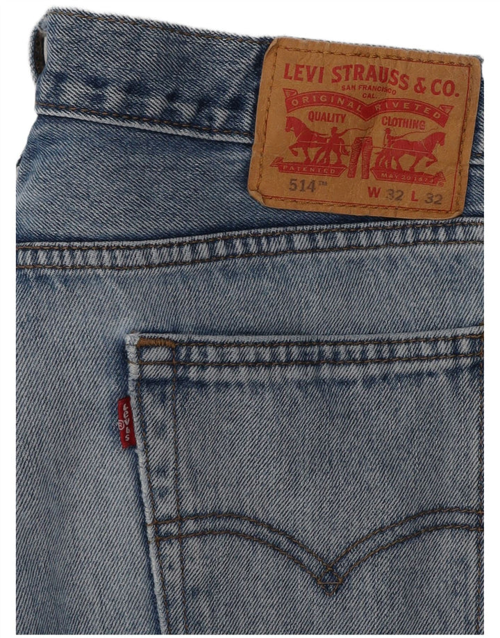 Blugi drepti pentru bărbați LEVI'S 514 W32 L32 Bumbac albastru