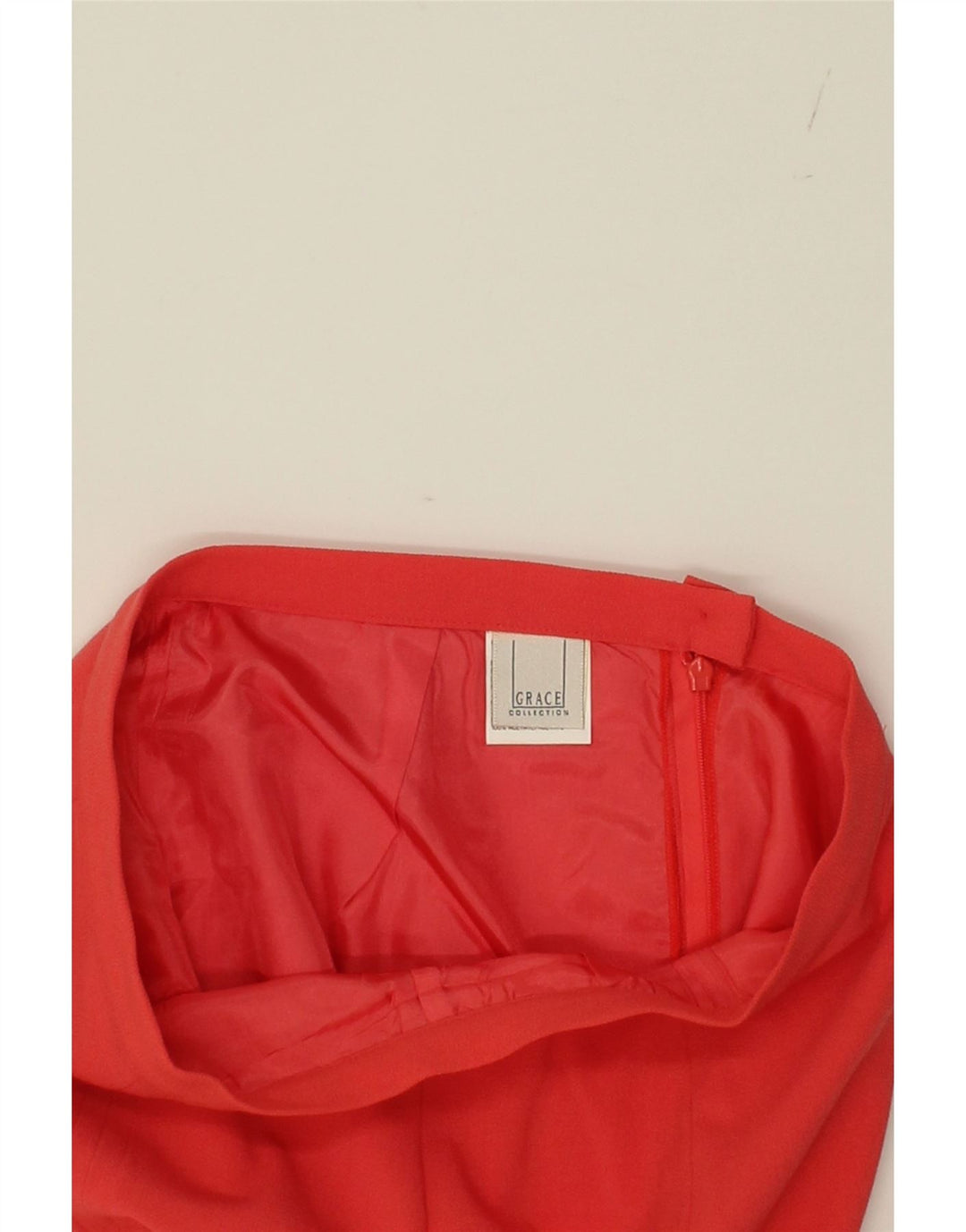 VINTAGE Womens A-Line Skirt UK 14 Large W32  Red Polyester Vintage Vintage and Second-Hand Vintage from Messina Hembry 