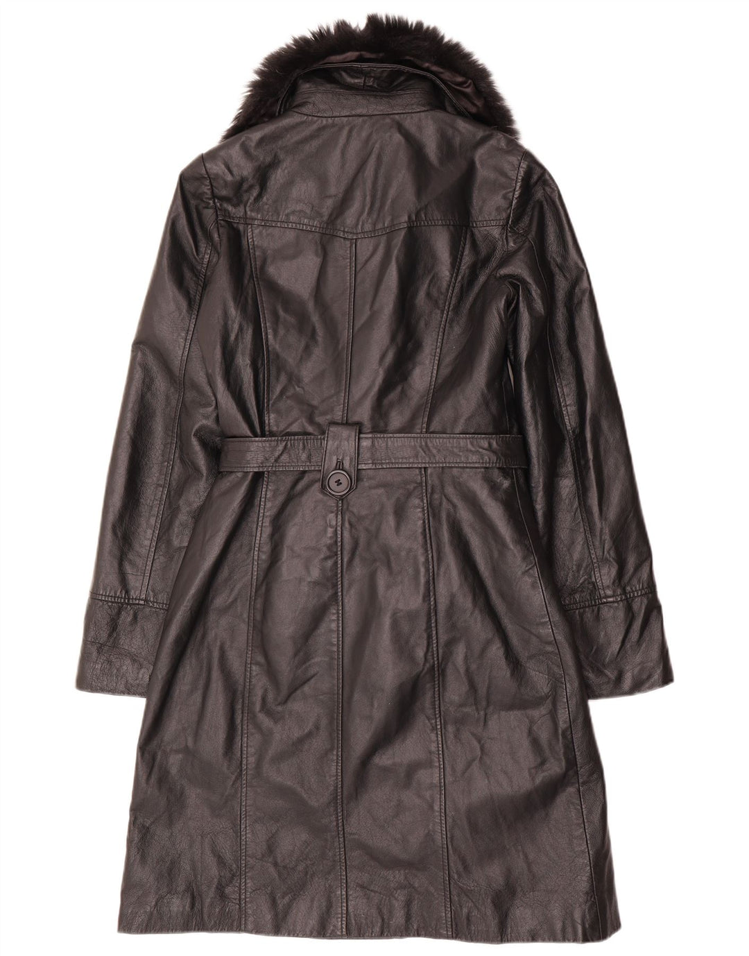 Palton de piele pentru femei Orsay UK 10 Mic Negru
