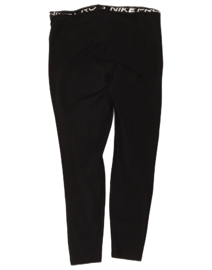Leggings Nike Dri Fit Crop Graphic pentru femei UK 14 Poliester negru mare