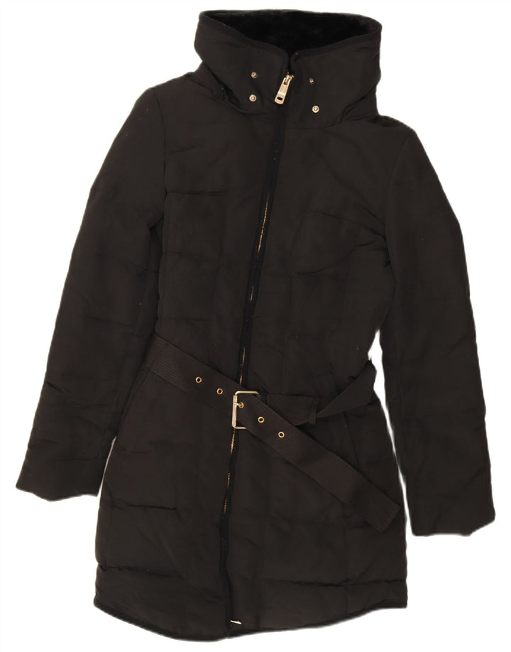 Palton căptușit pentru femei Zara UK 12 Medium Black