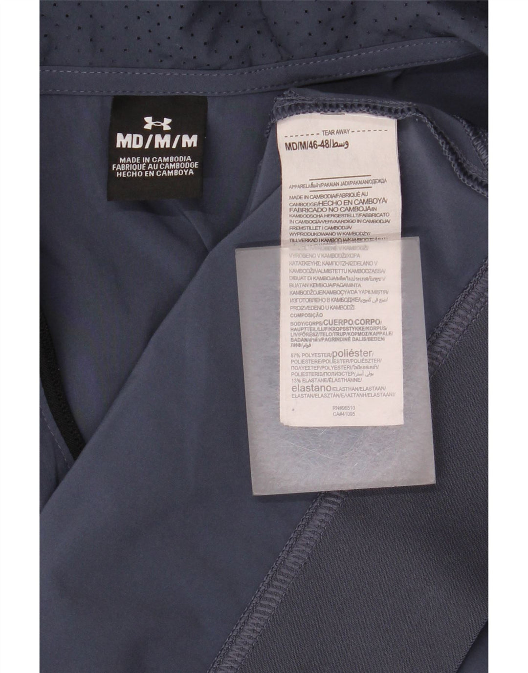 Pulover Under Armour pentru bărbați, cu fermoar, poliester, albastru, mediu