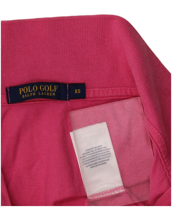 POLO RALPH LAUREN Tricou polo pentru femei UK 6 XS bumbac roz
