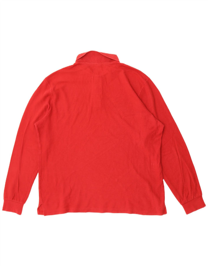 Tricou polo cu mânecă lungă pentru bărbați Marlboro Classics XL, roșu