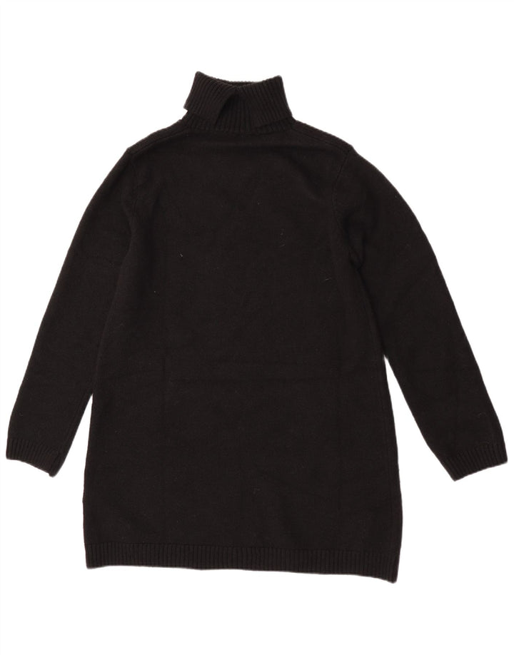 Pulover pentru femei Zara cu paragate cu gât rulat, UK 14 Poliester mediu negru