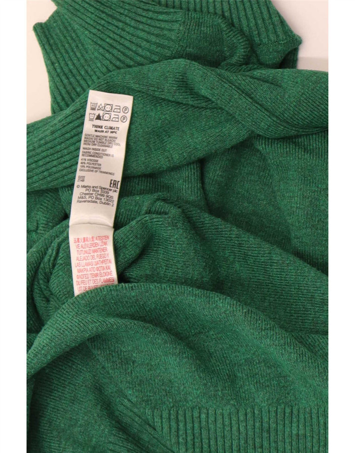 Pulover cu gât țestoasă pentru femei Marks & Spencer UK 14 verde mediu