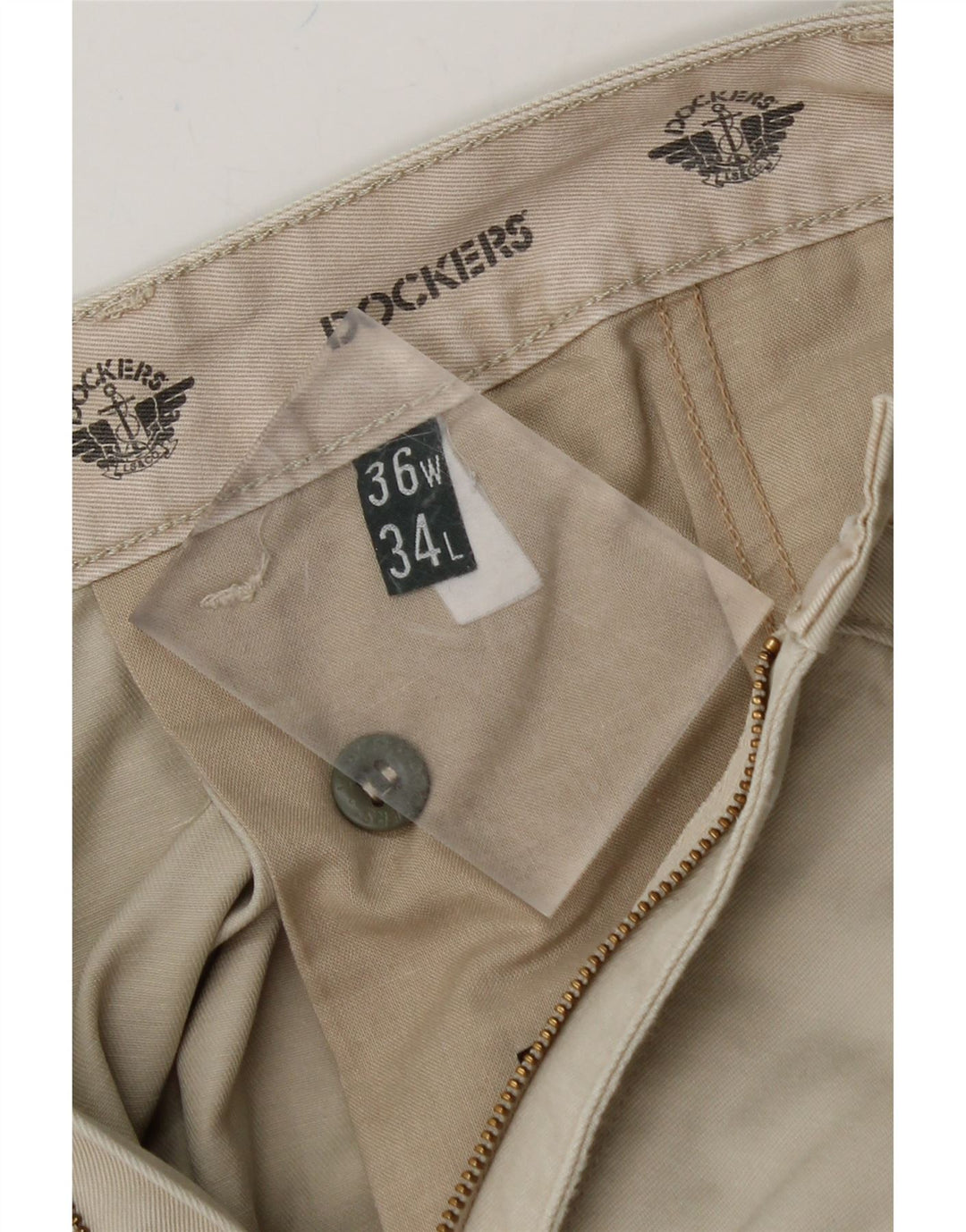 DOCKERS Mens Pegged Chino Trousers W36 L34 Beige Vintage Dockers and Second-Hand Dockers from Messina Hembry 