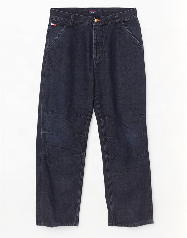 Blugi drepți pentru bărbați Tommy Hilfiger W32 L32 bumbac bleumarin
