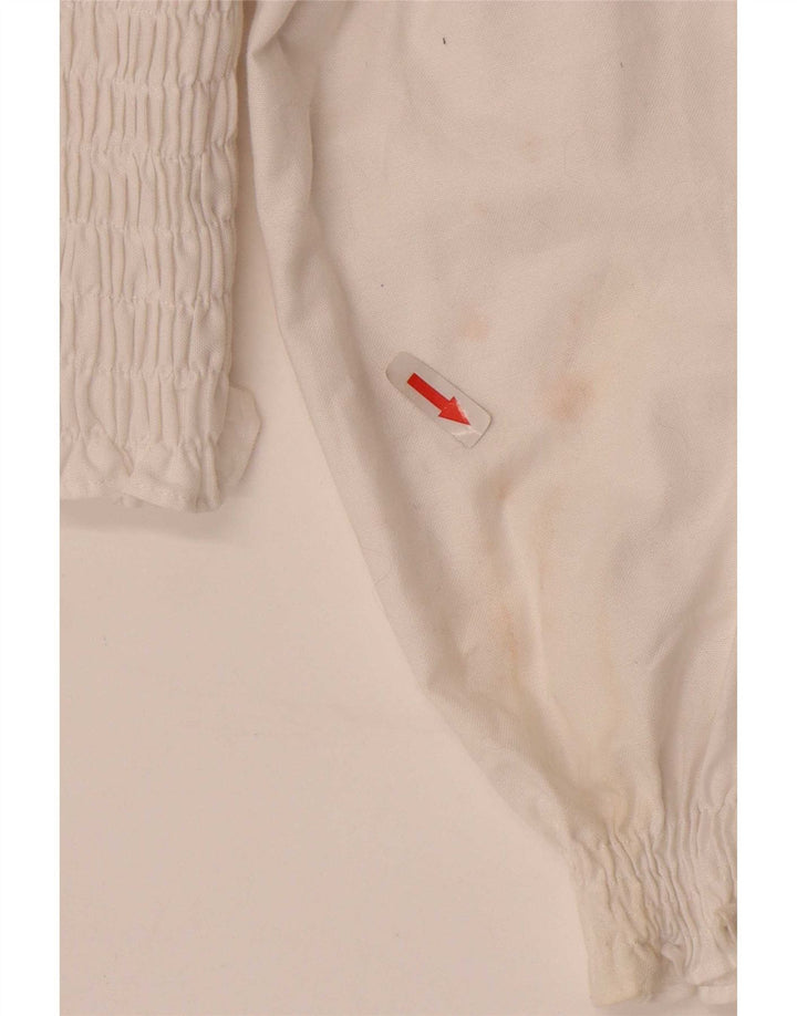 Top pentru femei Zara cu mânecă lungă, cu umăr deschis, UK 12 Medium White